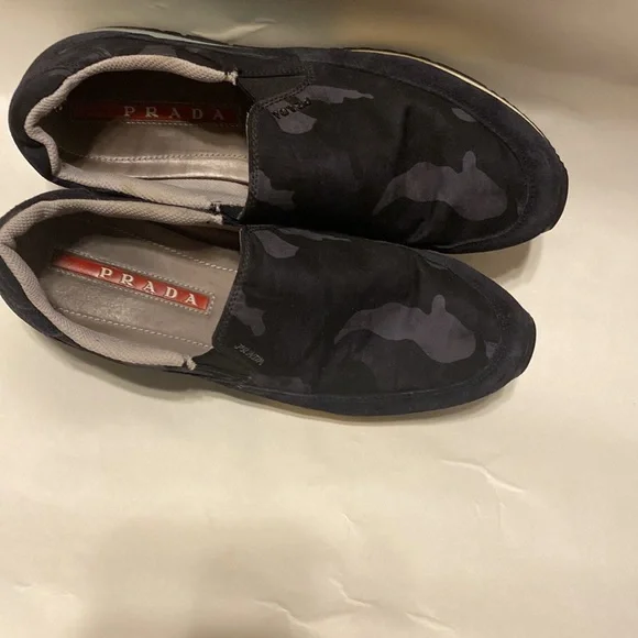 PRADA 3S 6094 MENS CAMO PRINT SHOES SIZE 38